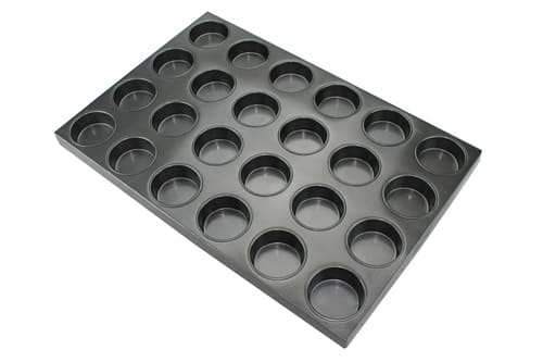 Cooking Light Mini Muffin Cupcake Baking 24 Cup Size Easy to Clean Non-Stick Bakeware Heavy Duty Performance Pan Gray