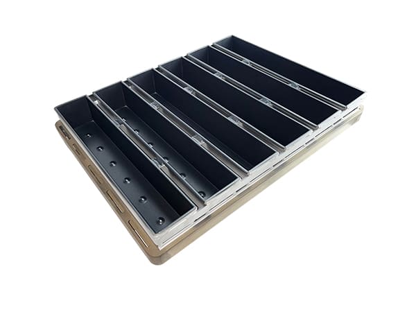 4 in line bread pan open top